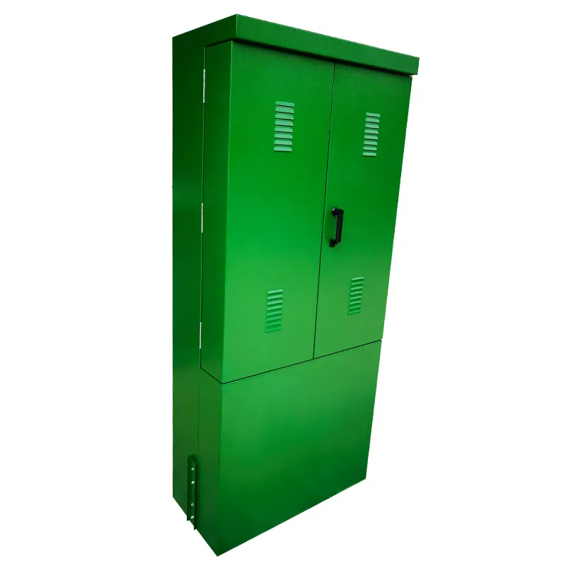 Outdoor Waterproof Double Electric Enclosure Steel Metal Telecom Battery Box Cabinet Terminal Pedestal