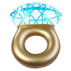 Bouée gonflable en forme de bague de diamant pour deux personnes, nouveauté en PVC, pour adultes - Product Image 5