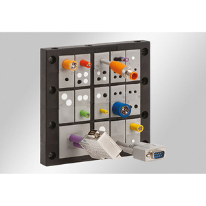 Placa de entrada de cable bibo SVLEC KEL-16 negra de poliamida IP54 UL94 V0 sin halógenos ni silicona, montaje fijo con tornillos - Product Image 4