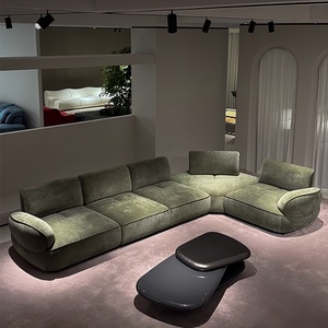 2024 Milan phong cách Ins ốc <span class=keywords><strong>sofa</strong></span> cao cấp góc nhiều người thiết lập cho căn hộ nhỏ & biệt thự mô hình mới cong xốp Điền - Product Image 3