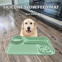 Assiette Moderne en Silicone pour Animaux de Compagnie, Tapis à Lécher, Bol Anti-Glouton, Étanche, Antidérapant, Épaissi, Résistant aux Morsures et à l'Usure pour Chats