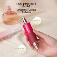 Flacon pulvérisateur haut de gamme rechargeable deux-en-un à double tête, estampage à chaud, spray buccal, répulsif anti-moustiques, format voyage mini