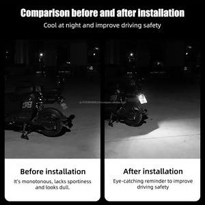 Lumière de plaque d'immatriculation de moto étanche, modification yeux de démon, accessoires décoratifs universels, éclairage de véhicule - Product Image 5