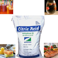 Acide Citrique Anhydre de Haute Qualité au Meilleur Prix, 25 kg, CAS 77-92-9, en Stock, Additifs Alimentaires C6H8O7