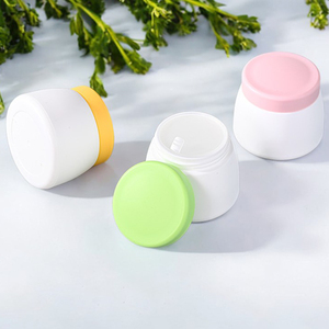 RTS 15g 30g 50g أبيض PP برطمان كريم بلاستيكي بطبقتين زجاجة مستحضرات تجميل بغطاء أصفر وردي أخضر للأطفال - Product Image 5