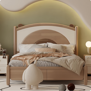 Cama Infantil Convertible Moderna Jim, Cama Individual para Niño, Cama Matrimonial/Individual para Niña, Cama de Princesa con Tapicería de Algodón, Dormitorio de Hotel o Villa - Product Image 6