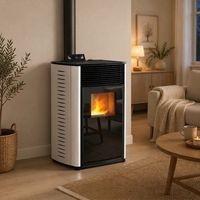 Nouvelle Poêle à granulés autonome moderne, multifonctionnelle, durable et de haute qualité avec télécommande pour usage intérieur