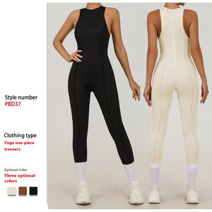 XW-PBD37 Novo Macacão Esportivo Sem Mangas com Decote Redondo Respirável para Corrida Yoga Exercício Roupas de Academia Femininas - Product Image 2