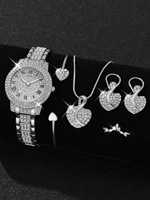 Montre à quartz de luxe pour femme avec diamants, cadran romain, coffret cadeau bijoux