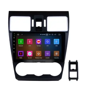 Autoradio 9 ", Android 11.0, navigation GPS, écran tactile, stéréo, avec WIFI, USB, compatible DAB, commandes au volant, pour Subaru WRX Forester (2014, 2015, 2016)