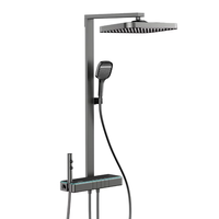 Nouveau Robinet Thermostatique Moderne en Laiton Brossé de Haute Qualité à Poignée Unique, Contrôle Numérique de la Température Type Clavier de Piano, Jet de Massage