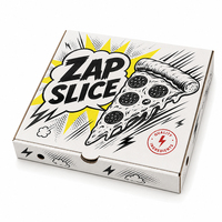 Caja de Pizza para Llevar al por Mayor, con Logotipo Impreso Personalizado, de Cartón Corrugado Sólido, para Comida Rápida