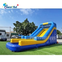Glissière d'eau gonflable commerciale pour enfants, piscine gonflable en plastique souple, grand château gonflable, maison à rebond, bon marché, chine