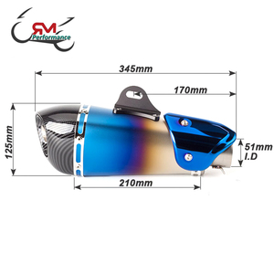 Scarico Moto modificato fuga Moto per GSR600 R6 Z900 Dirt Bike PCX 125 FZ6 G310GS CB600F MT 03 Tmax 530 carbonio <span class=keywords><strong>silenzio</strong></span> - Product Image 3