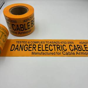 Tùy chỉnh điện áp thấp màu Vàng nhựa nguy hiểm an toàn PE cáp điện in cảnh báo băng cho thận trọng - Product Image 3