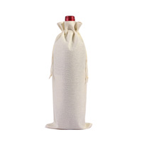 Tas Hadiah Botol Grosir Kustom dengan Tali Serut dan Label Hadiah