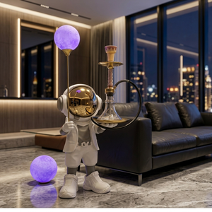 Accesorios para Shisha en Stock del Fabricante: Bandeja para Hookah con Diseño de Astronauta, Adornos Creativos para Salón de Shisha - Product Image 2