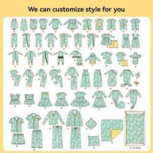 Pijamas Familiares Navideños con Diseño de Renos Nórdicos, Tencel Modal, Verde Salvia, Ropa de Dormir para las Fiestas Navideñas, Personalizables - Product Image 6