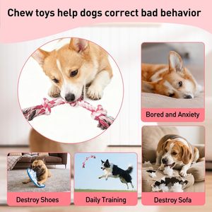 Jouet pour chien en corde de coton naturel, amusant et interactif, résistant aux mastications agressives - Product Image 4