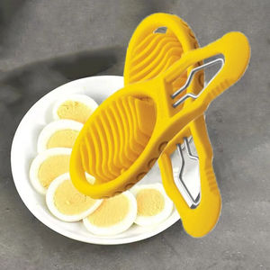 Pelador y Cortador de Huevos de Plástico Amarillo Práctico al por Mayor, Herramienta de Cocina para Decorar y Perforar Huevos Cocidos - Product Image 3