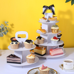 Multi-Layer Dessert Packaging <strong>Stand</strong> <strong>Disposable</strong> for Mousse <strong>Cake</strong> with HHand-held Dessert Rack Afternoon Tea <strong>Cake</strong> Packing Box