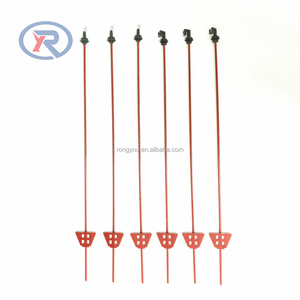 Poteau en acier à ressort ovale avec <span class=keywords><strong>isolateur</strong></span> en plastique, poteau à ressort métallique avec revêtement en poudre, poteaux en plastique à enfoncer <span class=keywords><strong>pour</strong></span> clôture électrique de ferme - Product Image 6