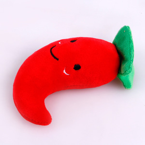 Custom Plush Stuffed Sponge Squeaky Sound Cute Vegetable Watermelon <b>Orange</b> Carrot Shape Design Cat Dog Puppy Chew Toy - Product Image 4