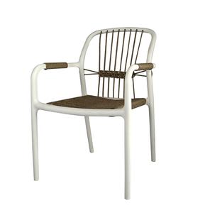 Sedia da Giardino Moderna per Balcone e Caffè, Arredo per Esterni, Sedie da Pranzo in Corda Intrecciata per Ristorante - Product Image 5