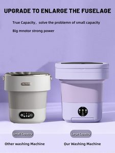 Travel Portable Mini Folding Automatic Plastic USB <b>Car</b> Compatible Household Underwear <b>Washer</b> - Product Image 1