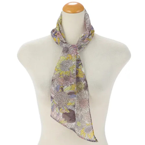 Pañuelos personalizados de alta calidad con estampado exclusivo de diseñador, versión artística, elegante pañuelo para mujer con diseño floral. - Product Image 4