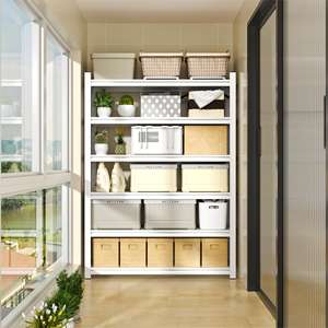 Étagère de rangement en acier au carbone épaissi à 5 niveaux, réglable en hauteur, polyvalente, sur pied, pour la maison et le garage - Product Image 5