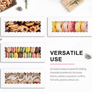 Boîtes à biscuits <span class=keywords><strong>en</strong></span> carton blanc avec fenêtre boulangerie auto-popup traiter chocolat couvert bombes de cacao chaud chocolat fraise boîte - Product Image 6