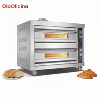 Horno de Convección Portátil de Acero Inoxidable con Control Digital y Alta Temperatura para Restaurante, Panadería, Pizzería