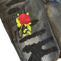 Jean Skinny Homme Taille Mi-Haute Style Hip Hop Y2K en Denim Lourd Qualité Supérieure Direct Usine