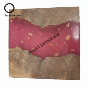 Nouveau Meilleur Design Vintage Sous-verre en Résine Époxy et Bois de Mangue 10x10 cm Accessoires de Cuisine par Quality Handicrafts - Product Image 1