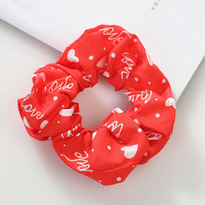 Accesorios para el Cabello para el Día de San Valentín, Coletero de Satén con Corazón Rojo, Coletero para Cola de Caballo, Cinta para el Cabello, Perfecto para Fiestas - Product Image 3