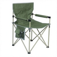 Chaise pliante de camping et de direction d'extérieur transfrontalière en acier à haute teneur en carbone avec accoudoirs, idéale pour la plage, cadeau publicitaire de luxe personnalisé