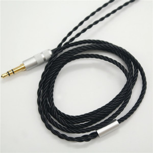 Cable de auriculares trenzado de 4 hilos chapado en oro de alta gama y duradero, cable de audio de nailon de 120 cm para auriculares con conector de 3,5 mm - Product Image 3