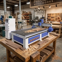 Routeur CNC Supercnc 4x8 pieds pour découpe de bois, acrylique et plaques KT, avec caméra CCD, 380V triphasé, précision de positionnement de 0,05 mm, broche de 4,5 kW