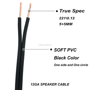 Sinusilive 12 đo Twin ccam-Clad nhôm mềm màu đen song song âm thanh loa cáp và dây cho bộ khuếch đại và loa 2x2.5 - Product Image 3