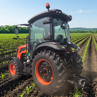 Tracteur agricole chinois 75 CV avec pelle rétrocaveuse et chargeur frontal