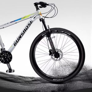 Bicicleta de Montaña Rígida <span class=keywords><strong>Guns</strong></span> <span class=keywords><strong>N</strong></span> <span class=keywords><strong>Roses</strong></span> de 24 Pulgadas con Frenos de Disco Hidráulicos, 30 Velocidades, Frenos de Disco Dobles, Ultraligera para Ciclismo de Cross Country - Product Image 6