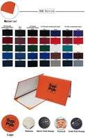 Porte-diplôme personnalisé en papier rigide A4, classeurs en carton, logo estampé argenté, couverture de certificat de diplôme en PVC/PU