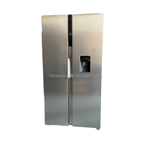690L <b>Silver</b> Double Doors 220v50hz Stainless Steel Compressor Big Capacity Down <b>Freezer</b> Air Cooling Without Frost 91cm Mide - Product Image 1