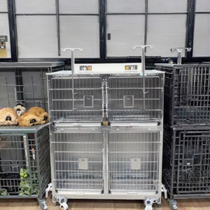 Acier inoxydable de luxe moderne durable pliable résistant à l'eau <span class=keywords><strong>Cage</strong></span> pour animaux de compagnie chien hôpital <span class=keywords><strong>Cage</strong></span> vétérinaire ICU embarquement élevage - Product Image 6