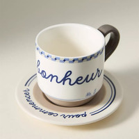 Ensemble de tasses à café en porcelaine et céramique, motif personnalisé, fabriqué à la main en Chine, tasses à thé et soucoupes imprimées sur mesure, vente en gros