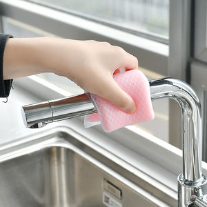 Éponge en tissu net <span class=keywords><strong>Nettoyage</strong></span> ménager Éponge carrée Net Lavage Éponge à récurer pour la vaisselle - Product Image 4