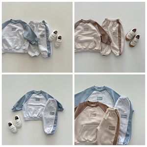 2023 trajes de invierno de lana para niños, Sudadera con capucha de algodón sólido + Pantalones, traje infantil para niños pequeños, <span class=keywords><strong>ropa</strong></span> de abrigo informal para niños y <span class=keywords><strong>niñas</strong></span> - Product Image 2