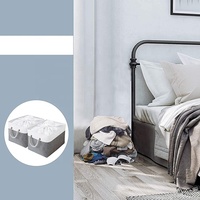 Panier de rangement pliable en tissu de coton et lin, panier en corde pour le rangement avec poche intérieure