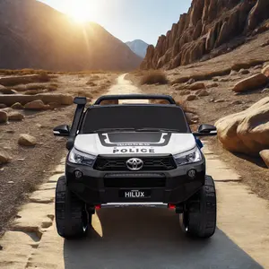 Детский электрический автомобиль Toyota Hilux игрушечный полицейский лицензионный аккумулятор PP Материал Электрический Трактор для Nino Coche Electrico